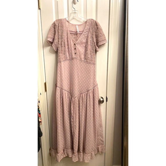 Anthropologie Nightly Embroidered Maxi Dress - Picture 3 of 6